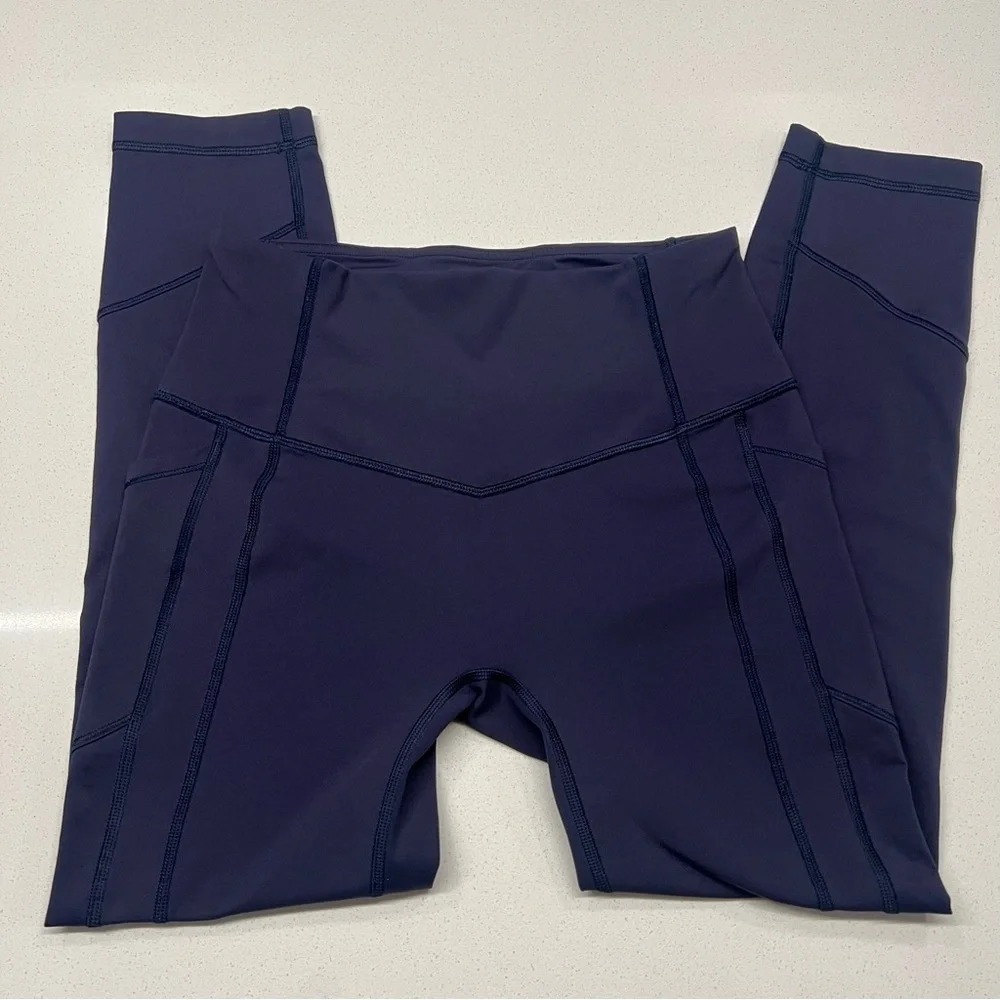LIKE NEW -Lululemon All The Right Places Crop II Deep Indigo - Picture 6 of 15
